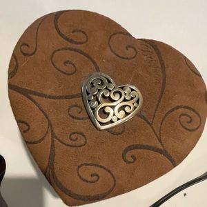 Brighton brown suede jewelry box